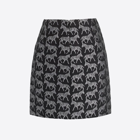 Women’s J. Crew Factory Zebra Skirt Size 0 EUC - Picture 1 of 3